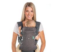 Infantino Mochila Portabebé Flip Advanced 4-en-1, Ergonómica, Convertible, Adaptable a lo Largo de los Años, para Recién Nacidos y Bebés Mayores de 3,6-14,5 kg, Gris