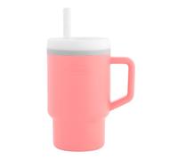 Infantino My 1st Tumbler, Vaso de Aprendizaje de Silicona con Pajita y Asa, Vaso Antiderrames para Bebés en Movimiento, Botella de Transición Libre de BPA, Melon