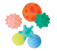 Infantino Set de 6 Bolas Sensoriales Texturizadas, Pelotas con Diferentes Texturas para la Exploración Sensorial, para Bebés y Niños Pequeños 6+ Meses, sin BPA