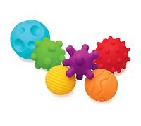 Infantino Textured Multi Ball - pelotas con texturas para la exploración sensorial y despertar su interés, a partir de los 6 meses, sin BPA