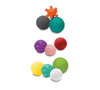 Infantino Textured Multi Ball Set - Set de 10 Pelotas con Texturas para la exploración sensorial y Despertar su interés, a Partir de los 6 Meses, sin BPA