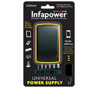 Infapower Cargador Marca Modelo 2250mA 7-Way Universal Power Supply AC/DC Adaptor