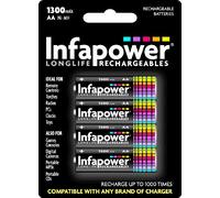 Infapower - Pilas Recargables AA (1300 mAh, 4 Unidades)