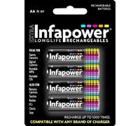 Infapower - Pilas recargables AA (2500 mAh, 4 unidades)