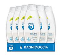 Infasil, Gel de ducha neutro suave, fórmula fisiológica de pH clínicamente probado y agradable para la piel, sensación cómoda después de la ducha, adecuado para toda la familia, 6 x 500 ml de baño