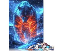 Infernal Winter - The Neon Bear Awakens Puzzle per adulti 500 pezzi Puzzle in Legno per adolescenti Regali Gioco Educativo per adolescenti adulti (52x38 cm)