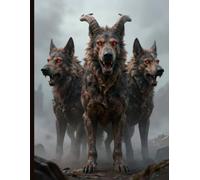 Infernal Wolves Notebook (8.5 x 11): Dark Fantasy Wolf Journal | 110 Grid Pages | Mythical Three Wolves Cover Art