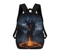 Infernal Wyrm - Summoned Flame of The Abyss Mochila Infantil, Mochila Escolar De Gran Capacidad Para Estudiantes, Mochila Para Libros, Mochila Para Niños, Niñas, Adultos Y Adolescentes 17inch