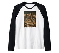 Inferno Stradano Dante Divina Comedia Canto 18 Demonio Arte Camiseta Manga Raglan