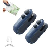 Inferright Mini Bag Sealer with Cutter and Magnet, 2026 New Upgrade Rechargeable Mini Bag Sealer, 2-in-1 Rechargeable Minis Heat Sealers, Portable Snack Plastic Bag Heat Sealing Machine (Blue*2)