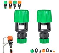 Inferright Mixer Tap Hose Connectors Set, Adjustable Kitchen Tap Hoses Connector, For Most of Kitchen, Quick Fitting for Indoor, Outdoor, Garden (Green A*2)