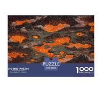Infierno Carmesí Puzzle Regalo Creativo Decoración del Hogar 1000 Piezas Lava Rift Rompecabezas Imposible Juguetes Desafiantes para Adultos 38x26cm/1000pcs