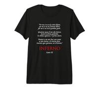 Infierno Dante La Puerta del Infierno Canto III Divina Comedia Camiseta Premium