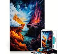 Infierno Espiritual ﹨u Sky Rompecabezas de 1000 Piezas para Adolescentes Juguete Inteligente Tiempo de unión Piezas de colección de Arte de Corte preciso 38x52cm