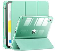 INFILAND Funda para iPad (A16) 11ª Generación 2025 11 Pulgadas/iPad 10ª Generación 2022 10,9 Pulgadas - Trasera Transparente Carcasa Ligera con Suspensión/Activación Automática, Verde Claro