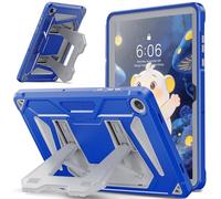 INFILAND Niños Funda para Samsung Galaxy Tab A11+ / A11 Plus de 11 Pulgadas 2025, Carcasa Resistente y Antigolpes con Soporte Vertical/Horizontal Estable, Protector Robusto para Tableta (Azul-Plata)