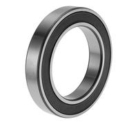 INFINAUTO 6017DDU Rodamientos De Bolas De Ranura Profunda 3.35" ID 5.12" OD 0.87" W P4 Doble Sello De Goma Rodamientos Lubricados 1 Pc Coche Tono Plateado, Negro