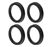 INFINAUTO 69,6mm a 54,1mm Coche Rueda Buje Centrado Anillos Negro Policarbonato Ruedas Central Eje Amortiguador Bujes 4pcs