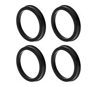 INFINAUTO 69,6mm a 57,1mm Coche Rueda Buje Centrado Anillos Negro Policarbonato Ruedas Central Eje Amortiguador Bujes 4pcs