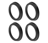 INFINAUTO 71,1mm a 57,1mm Coche Rueda Buje Centrado Anillos Negro Policarbonato Ruedas Central Eje Amortiguador Bujes 4pcs