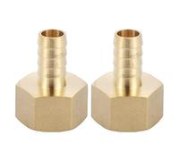 INFINAUTO Accesorios De Manguera De Latón 1/2" 3/4"NPT Con Hexágono Interno Para Aire Agua Aceite Gas Combustible 2 Piezas Tonoro Dorado