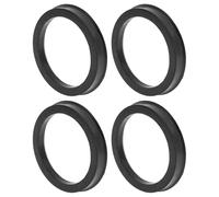 INFINAUTO Anillo Centrador De Rueda De Coche Od 72.1mm A ID 58.1mm Eje Central De Ruedas Anillo Absorbente De Impactos De Plástico Negro Duradero