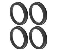 INFINAUTO Anillo Centrador De Rueda De Coche Od 72.6mm A ID 59.1mm Centro De Ruedas Eje Absorbente De Choques Anillos Centrales De Plástico Negro Duradero