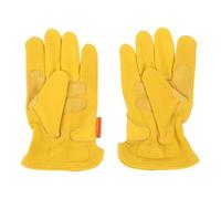 INFINAUTO Guantes De Moto, Exterior 25.9X12.8Cm Todo Terreno Montaña Motocross Motocicleta Bicicleta Suciedad Carreras Atv Utv Ciclismo Montar Guantes Cuero De Oveja Amarillo, 1 Par