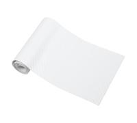 INFINAUTO Película Protectora De Vinilo para Envolver Coche con Patrón De Fibra De Carbono Blanco 30.5X152cm / 1Ft X 5Ft Exterior Interior Cubierta De Vinilo 5.5Mil PVC 1 Pc Universal