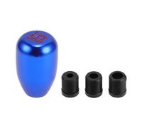 INFINAUTO Pomo De Cambio De Coche Universal De 6Cm Para Vehículos De Transmisión Manual De 5 Velocidades Con 3 Adaptadores De Aluminio Azul 1 Set