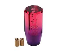 INFINAUTO Pomos De Cambio De Coche 10cm Universal Para Palanca De Cambios De Vehículo Automático Y Manual Con 2 Adaptadores Acrílico Rosa Púrpura 1 Set