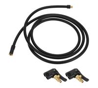 INFINAUTO Tubo De Extensión Para Inflador De Neumáticos 70.87 Pulgadas 7.8mm Id Bomba Aire Adaptador De Manguera De Extensión De Válvula De Neumático Con Boquilla De Aire De Goma Negro