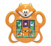 Infini Fun-Puzzle para bebé con Zorro como Marco, 3 imágenes recrear girando, Sonido, Juego de Rompecabezas para bebés y niños pequeños a Partir de 12 m+, Color marrón, (KD Kids I19521)