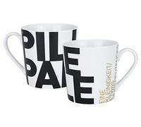 infinite by GEDA LABELS (INFKH) 16001 Taza de café de Porcelana, Blanco