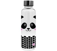 infinite by GEDA LABELS (INFKH) - Botella Unisex Juvenil, 500 ml, diseño de Panda, Color Transparente, Negro, Rosa, 500 ml