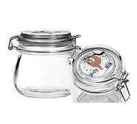 infinite by GEDA LABELS (INFKH) Bügelglas Faultier Bonaparte Party Tarro de Cristal para conservas Metal Caucho, Claro, 10 x 13,5 x 11