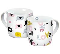 infinite by GEDA LABELS (INFKH) Juego de 2 tazas Love Pattern 250 ml