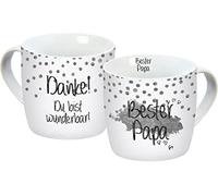 infinite by GEDA LABELS (INFKH) Taza con texto Bester Papa, color plateado, 300 ml, multicolor