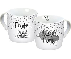 infinite by GEDA LABELS (INFKH) Taza con texto Bester Papa, color plateado, 300 ml, multicolor