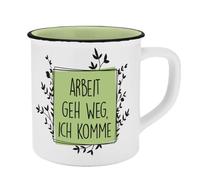 infinite by GEDA LABELS Taza de trabajo con aspecto de esmalte, 400 ml