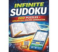 Infinite Sudoku: 200 Easy, Medium, Hard & Expert Sudoku Puzzles for Adults & Seniors • Large Print • Brain Games for Relaxation & Focus • Includes ... Online Sudoku Generator • Bonus Word Search