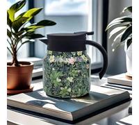Infinite Tea Pot, Vintage Floral Pattern Tea- Built-in Infuser, Stainless Steel Thermal Carafe for Home Office (KA)