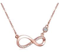 Infinite U,Collar para mujer y niña, colgante de diamante con símbolo de infinito, plata de ley 925 incrustada con circonita, regalo de cumpleaños de Navidad, circonita cúbica, Circonia cúbica