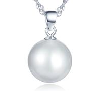 Infinite U Fashion Collar colgante de perlas Mujer Colgante de Plata 925 para Mujer Niña