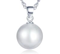 Infinite U Fashion Collar colgante de perlas Mujer Colgante de Plata 925 para Mujer Niña