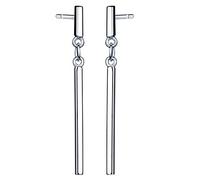 Infinite U Pendientes Largos Gotas Cuelga de Moda Plata de Ley 925 Bar Pendientes para Mujeres/Niñas