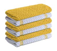 Infinitee Xclusives Paños de Cocina, 100% algodón de Rizo, ultrasuaves, 38 x 64 cm, superabsorbentes, Color Amarillo (“Radiant Yellow”)