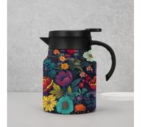 Infinitne Vintage Floral Pattern Tea- Built-In Infuser, Infinite Tea Pot, 316 Stainless Steel Insulated Tea Bottle, Long-Lasting Heat Retention, Easy to Clean (1000ML-Type-T)