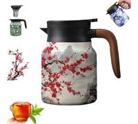 Infinitne Vintage Floral Pattern Tea - Built-In Infuser, Infinite Tea Pot, Insulated TeaPot with Infuser, Vintage Teapot, Coffee Carafes for Keeping Hot, Easy To Clean (#5,800ML)