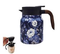 Infinitne Vintage Floral Pattern Tea, Built-In Infuser, Insulated Tea Pot with Infuser,Temperature Control Teas Kettle for Loose Teas(D,800ml)